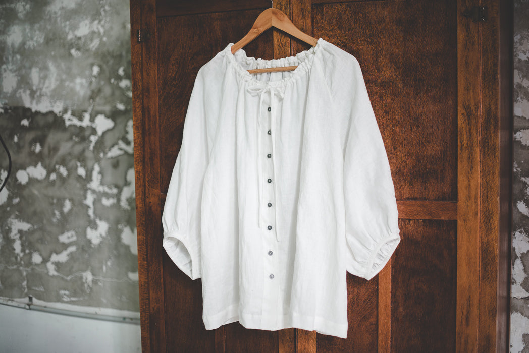 Clementina Linen Blouse - made to order