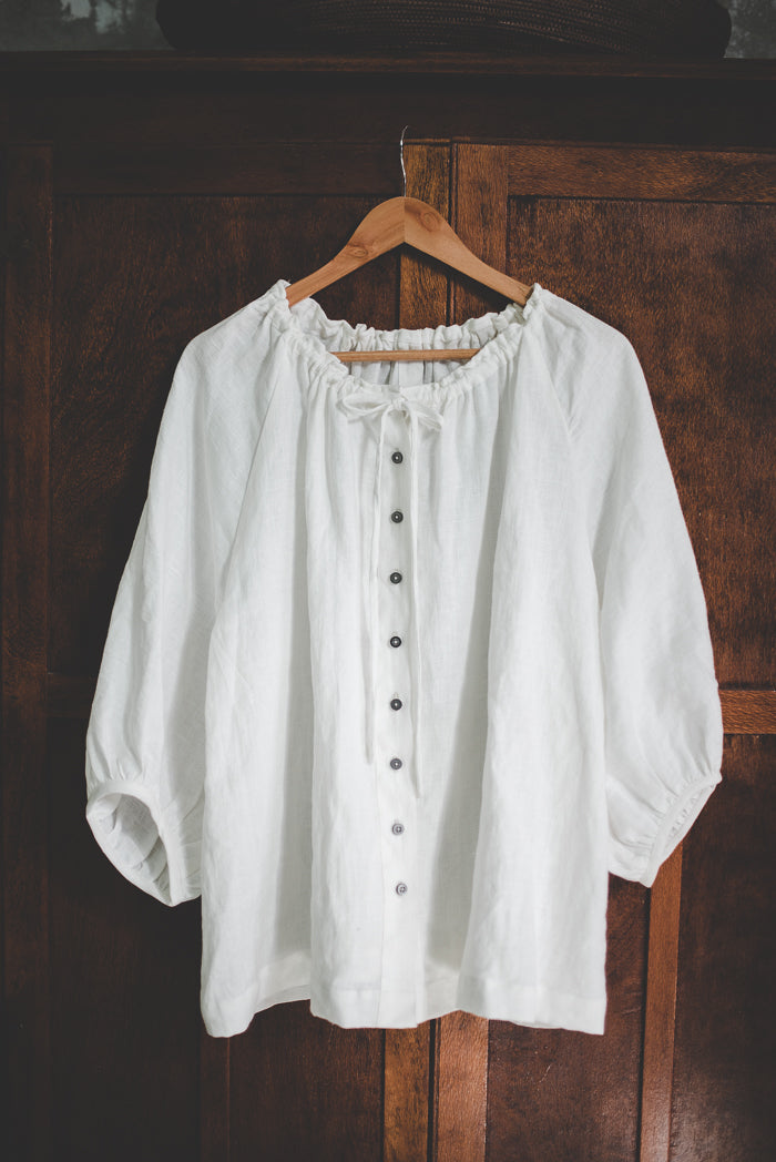 Clementina Linen Blouse - made to order