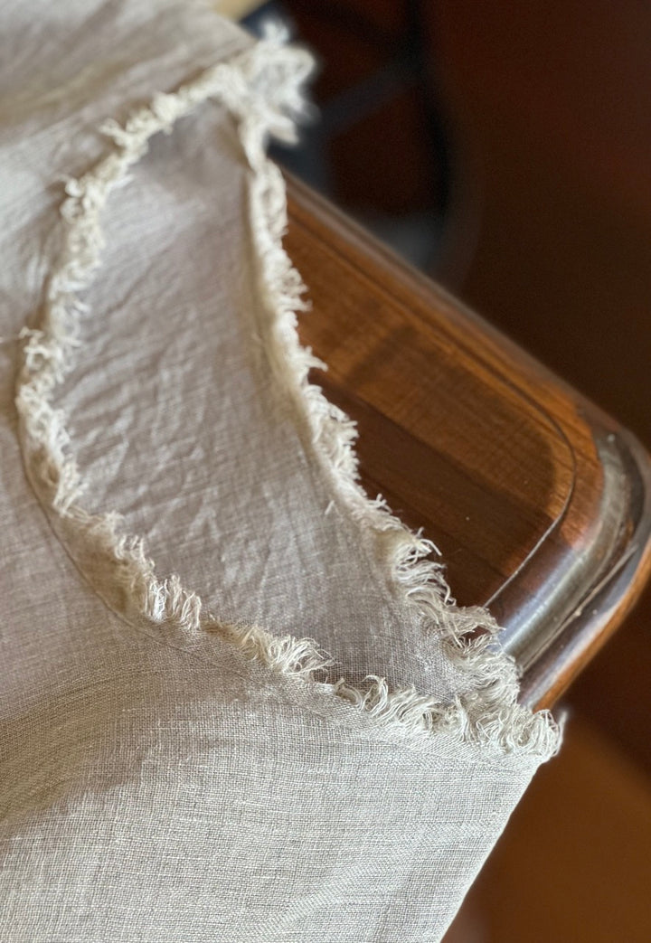 Everyday tee - Natural Sheer - unravelled edges