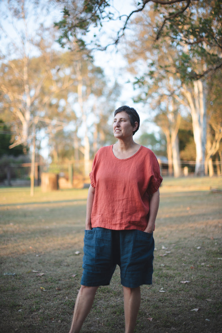 Everyday Linen Tee Top - made to order