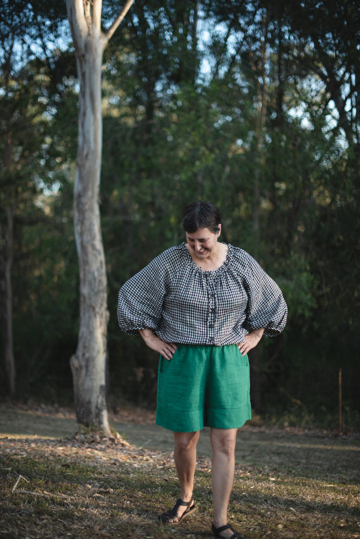 Clementina Linen Blouse - made to order