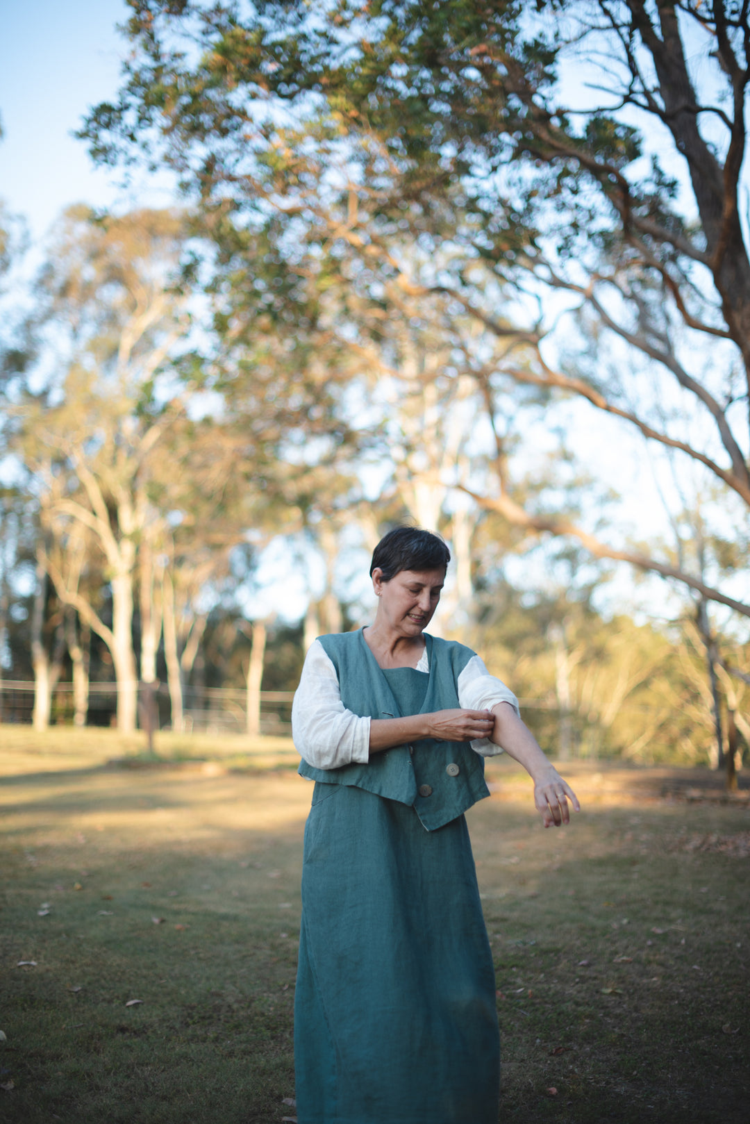 Over It All Linen Dress - Made to Order