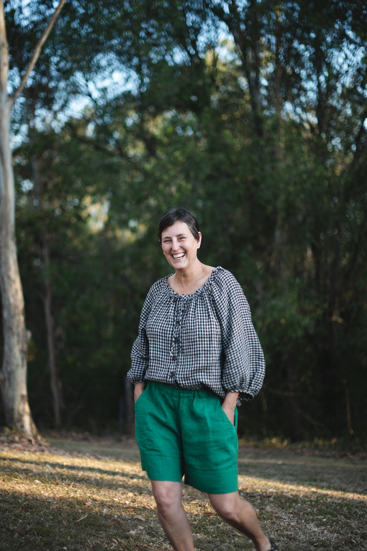Clementina Linen Blouse - made to order