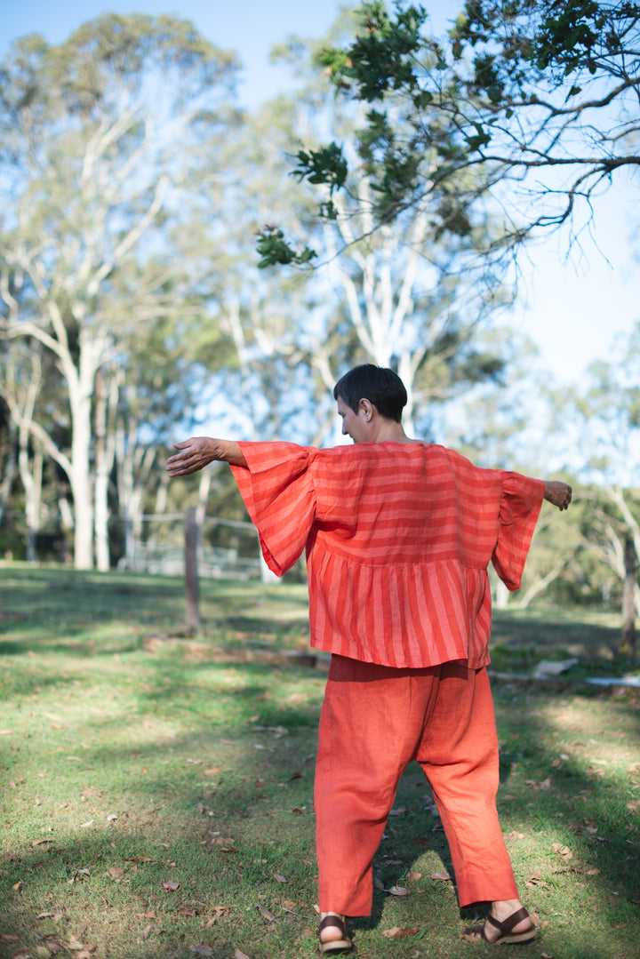 Where Have You Been Linen Top - made to order