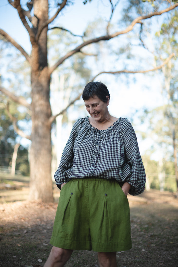 Clementina Linen Blouse - made to order