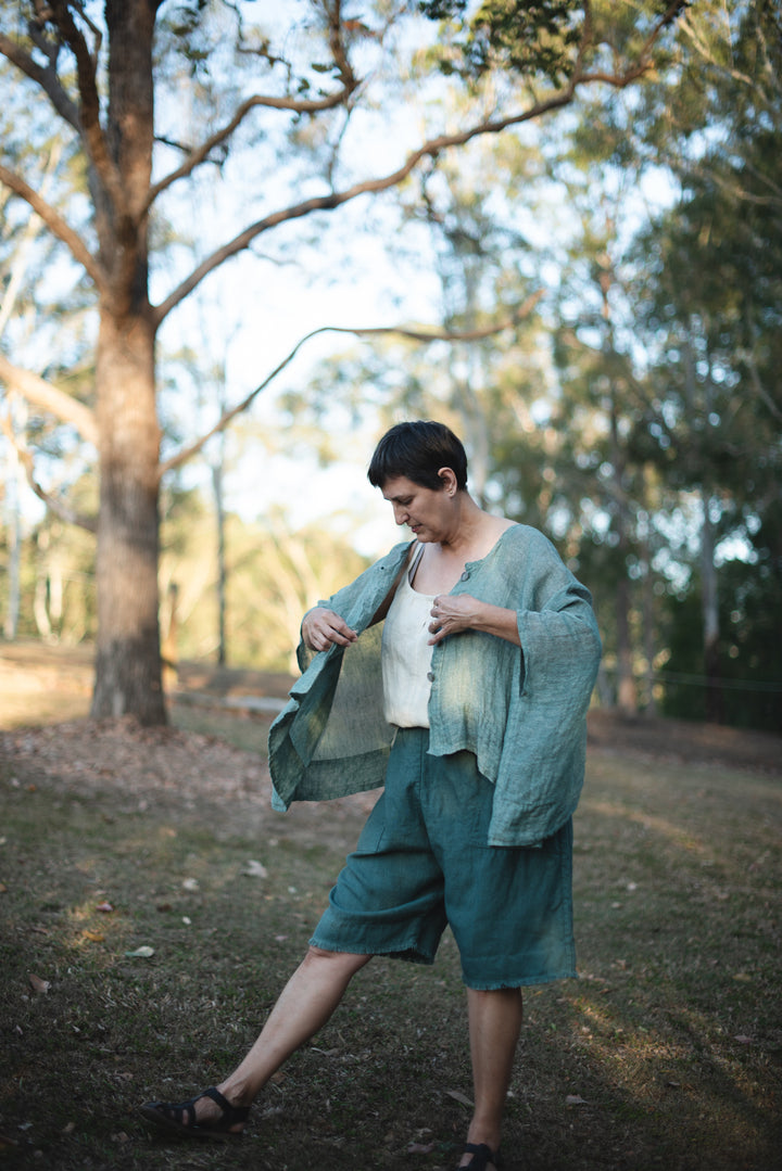 Flow linen Pop-Over top - made to order