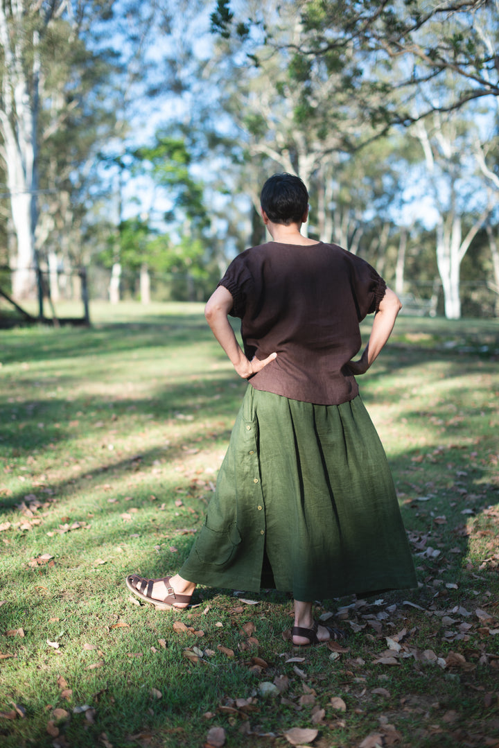 Not Everyday Linen Skirt - made to order