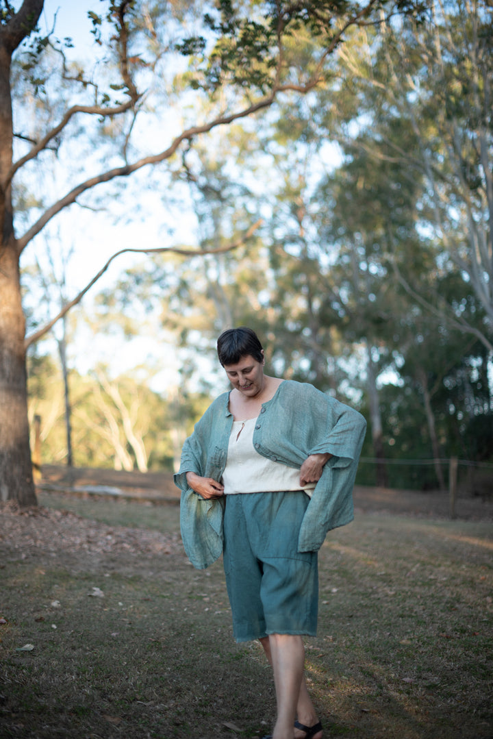 Flow linen Pop-Over top - made to order