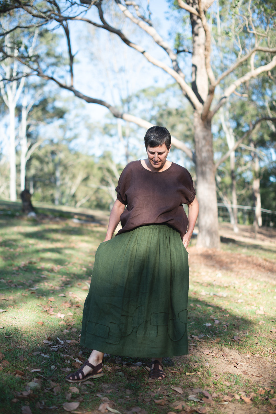 Not Everyday Linen Skirt - made to order