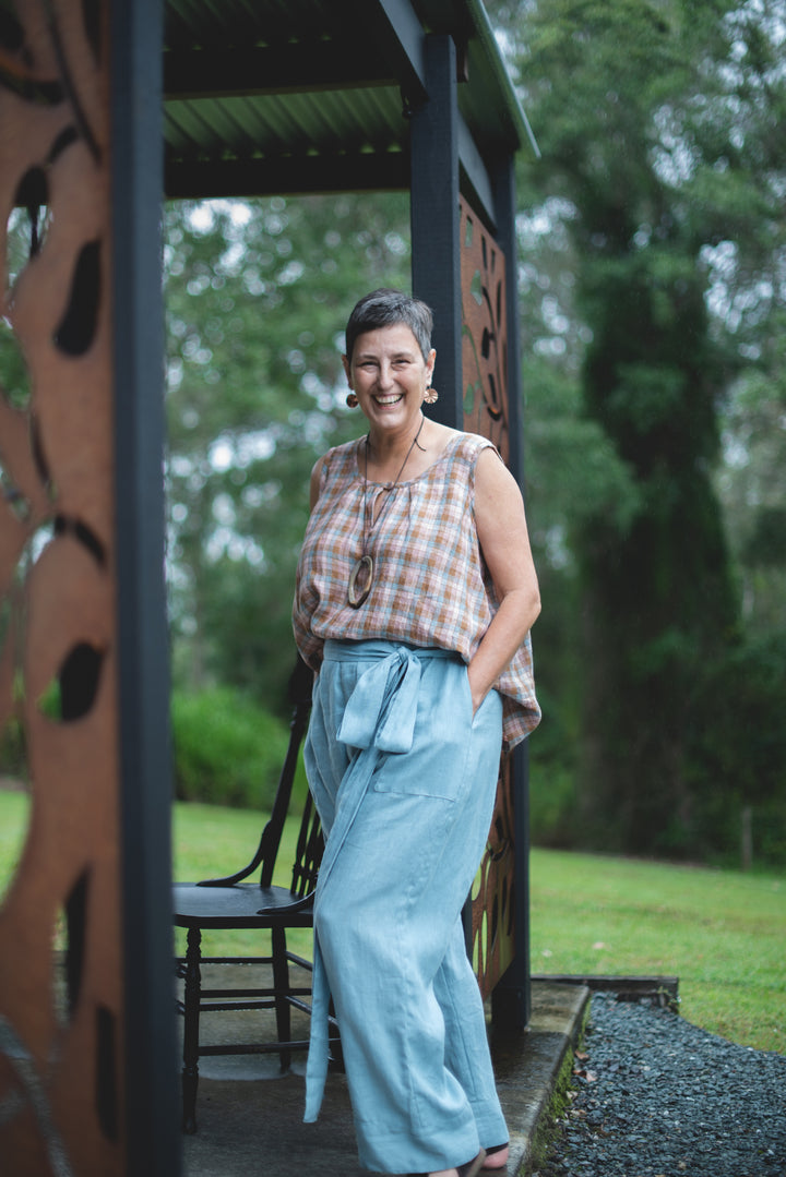 Stickler Trousers - Duck Egg Blue - with Surprise Me details