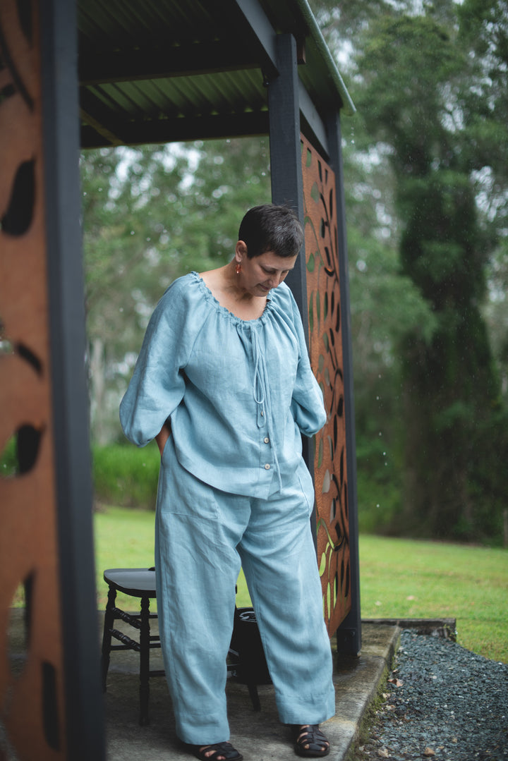 Clementina Linen Blouse - made to order