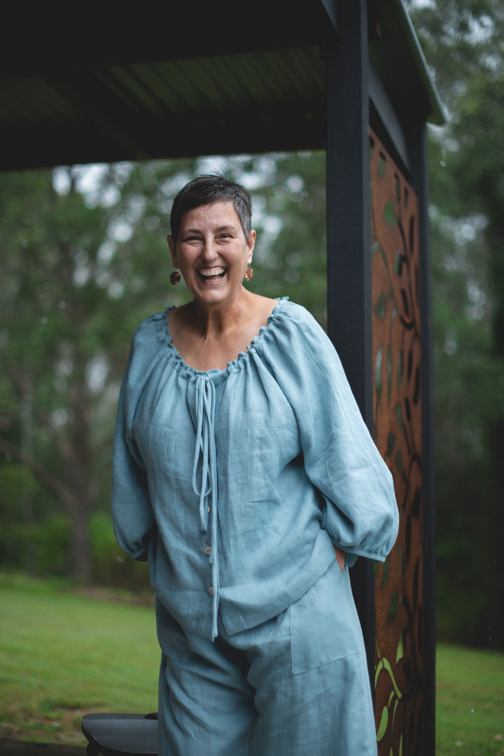 Clementina Linen Blouse - made to order