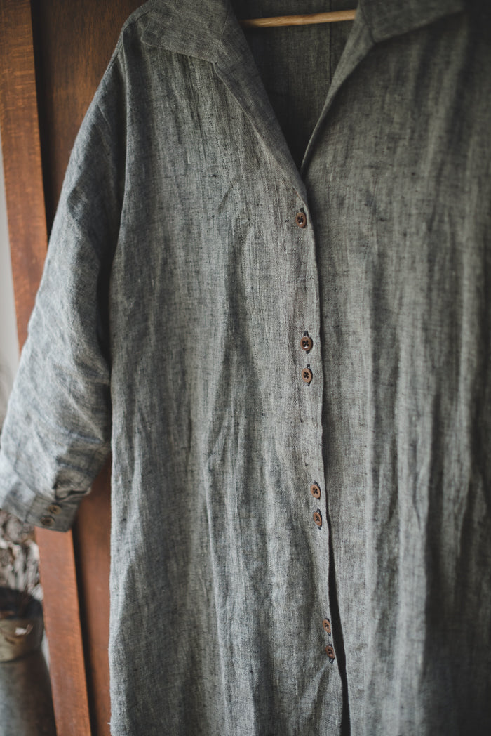 Pathfinder Linen Shirt Dress - made to order