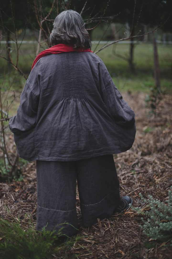 Everyday Linen Coat - midi - made to order