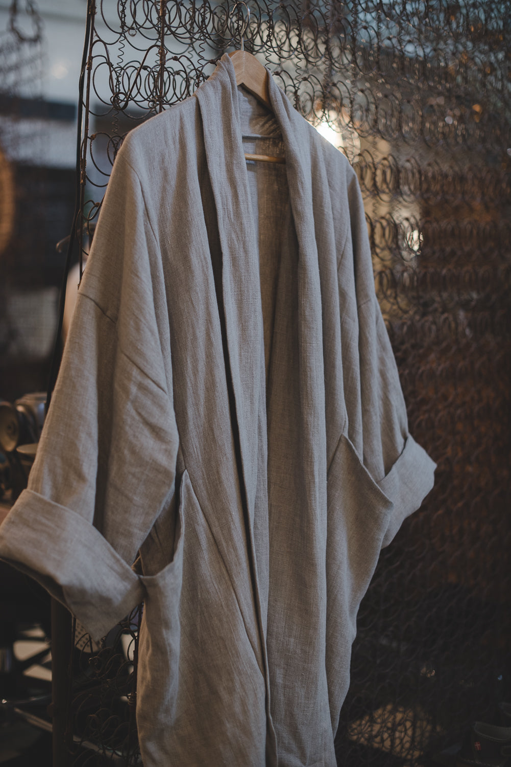 Everyday Linen Coat - midi - made to order