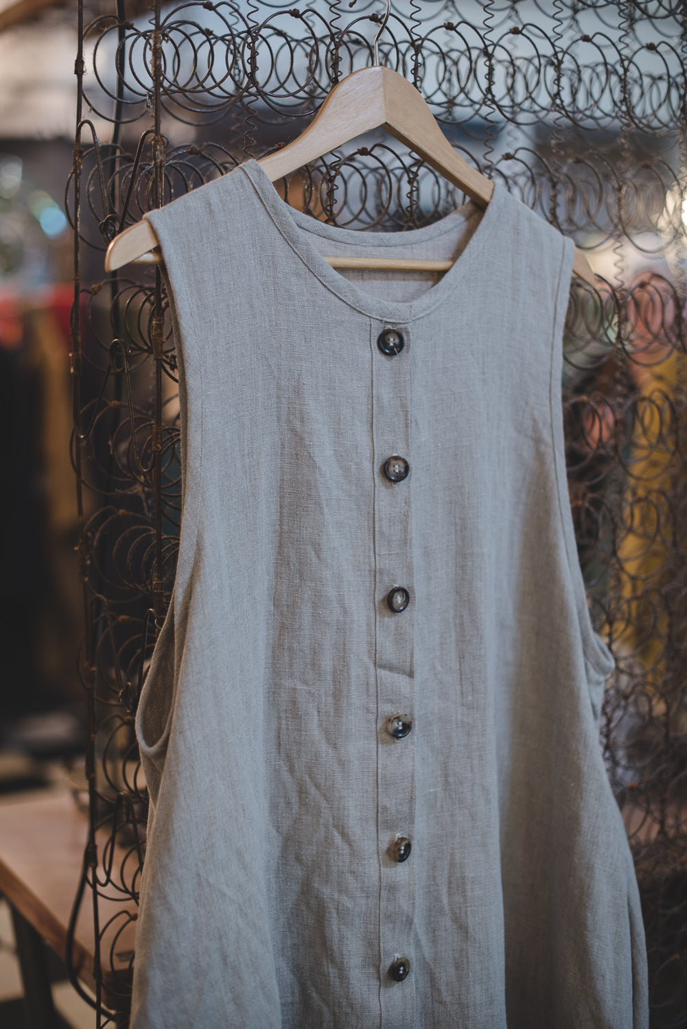 Linen Vest Dress - made to order