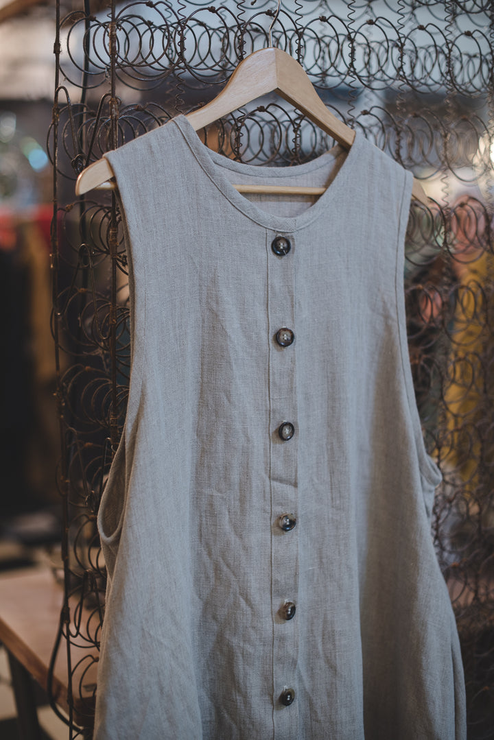 Linen Vest Dress - made to order