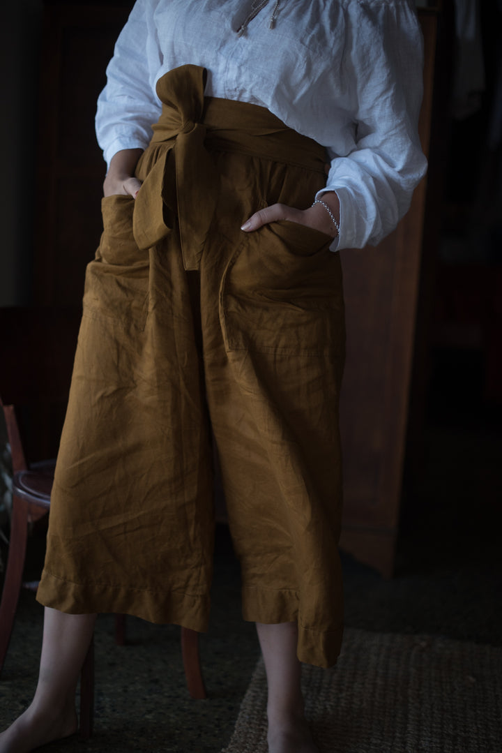 Hepburn Linen Culottes/Pants - made to order