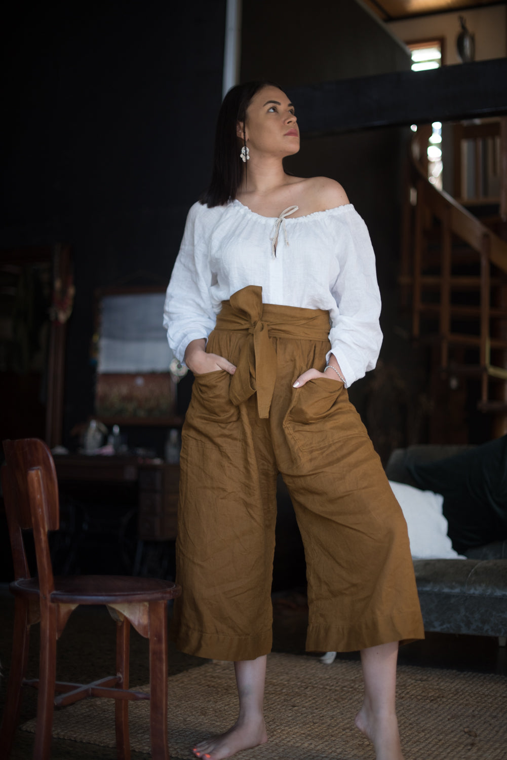 Hepburn Linen Culottes/Pants - made to order