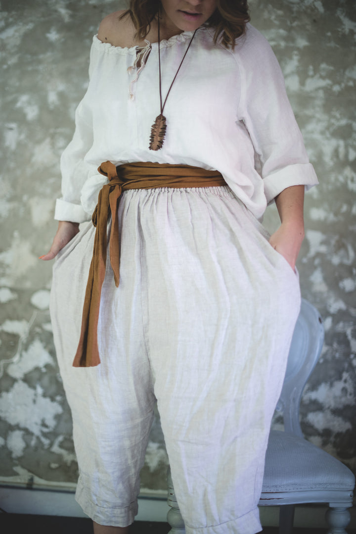 Linen Sash Tie Belt - made to order