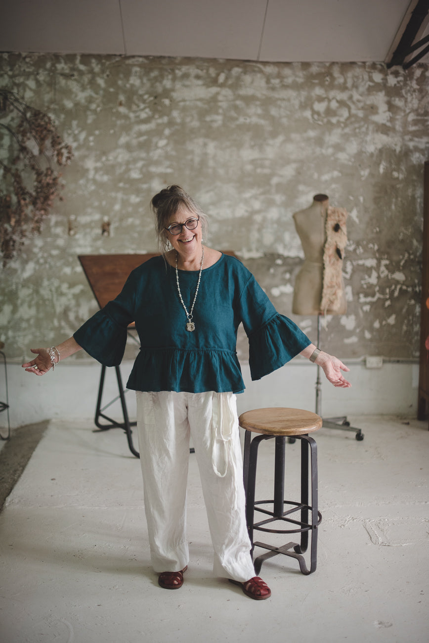 Woman Linen Trousers Pants Top Blouse  Australian Made 