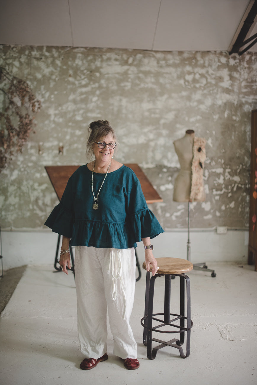OTT Tee linen Top - made to order – The Handmade Closet