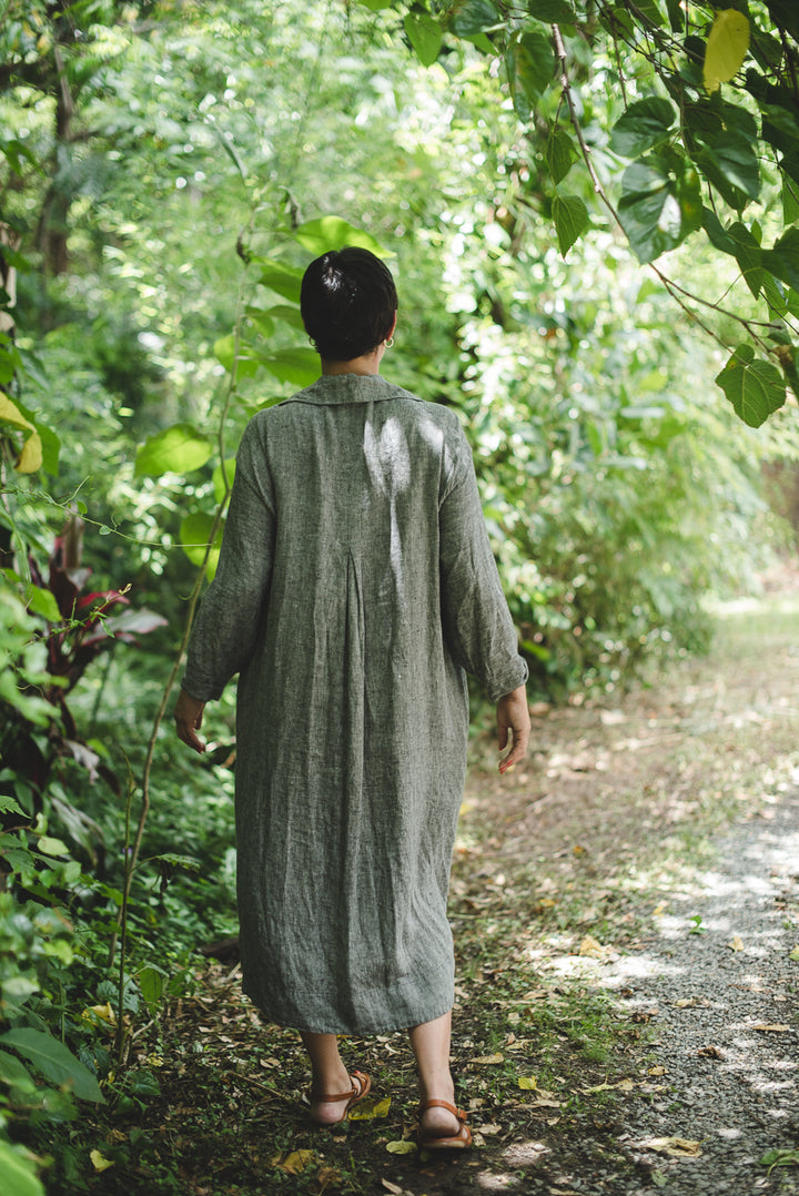 Pathfinder Linen Shirt Dress - made to order