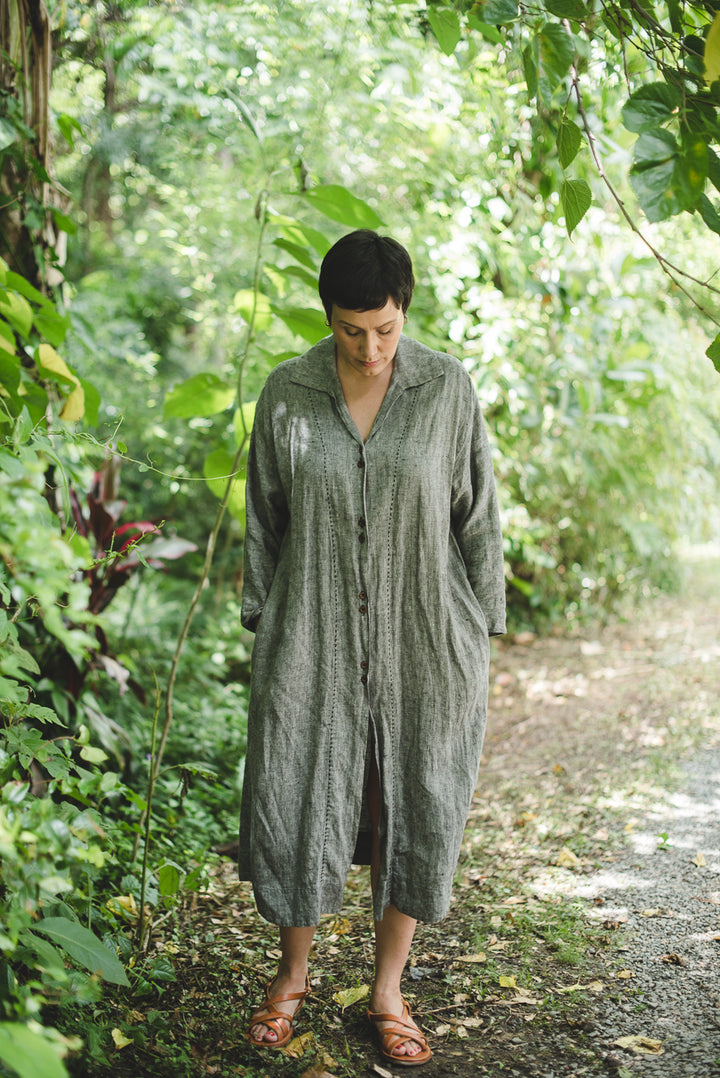 Pathfinder Linen Shirt Dress - made to order