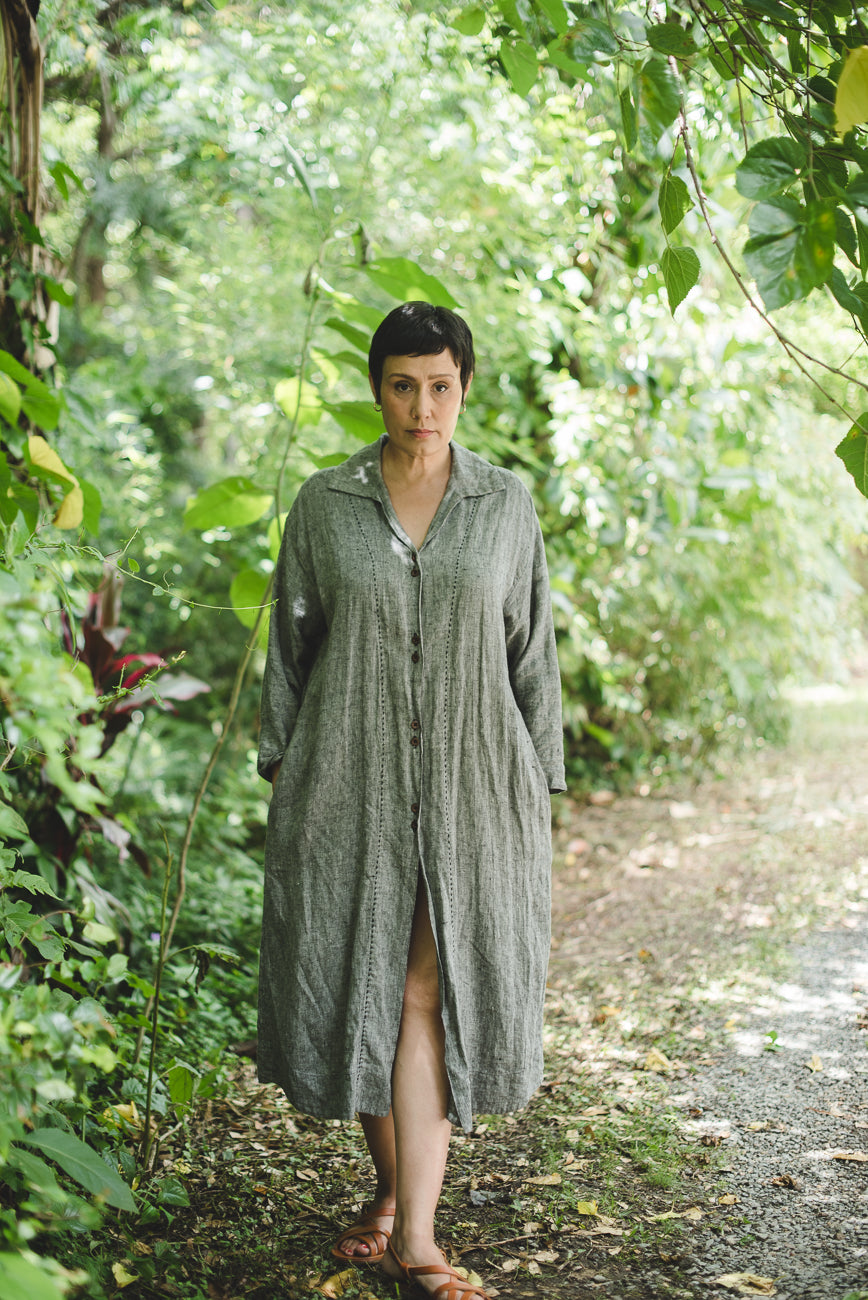 Pathfinder Linen Shirt Dress - made to order