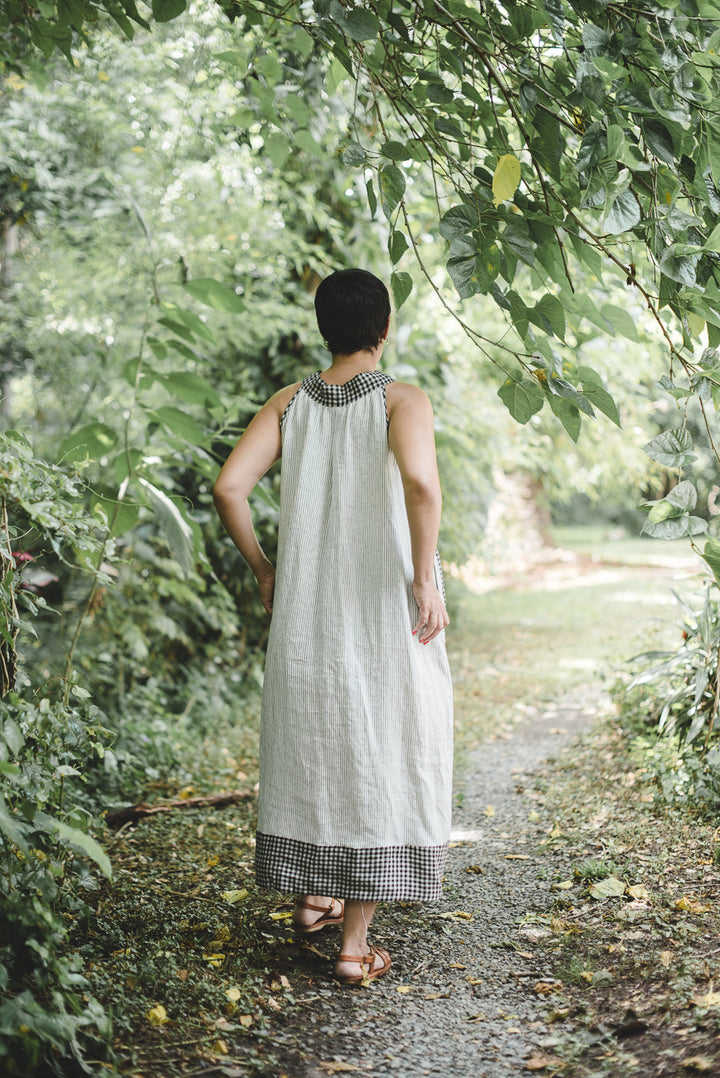 Bow Tie Linen Swing Dress - made to order