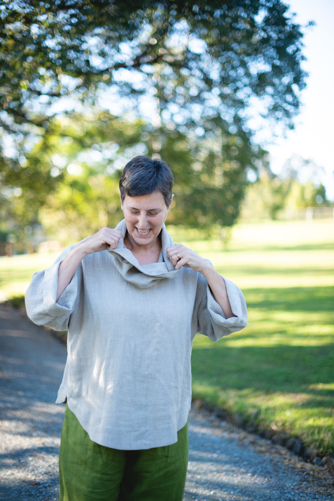 Linen Pull Over top - made to order