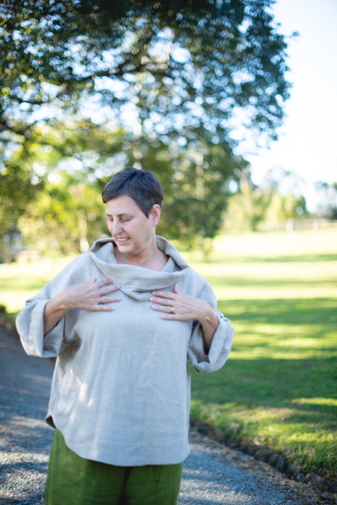 Linen Pull Over top - made to order