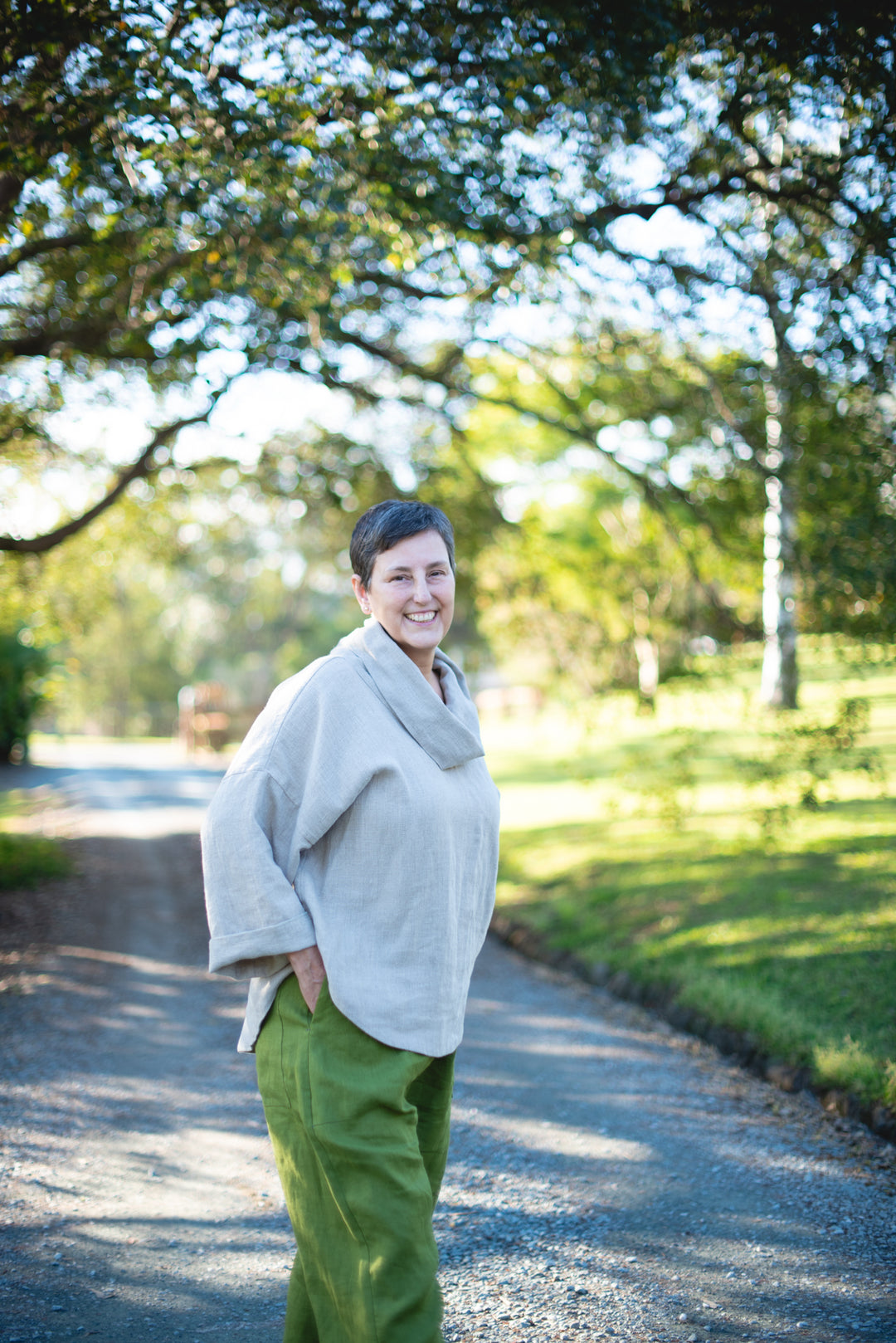 Linen Pull Over top - made to order