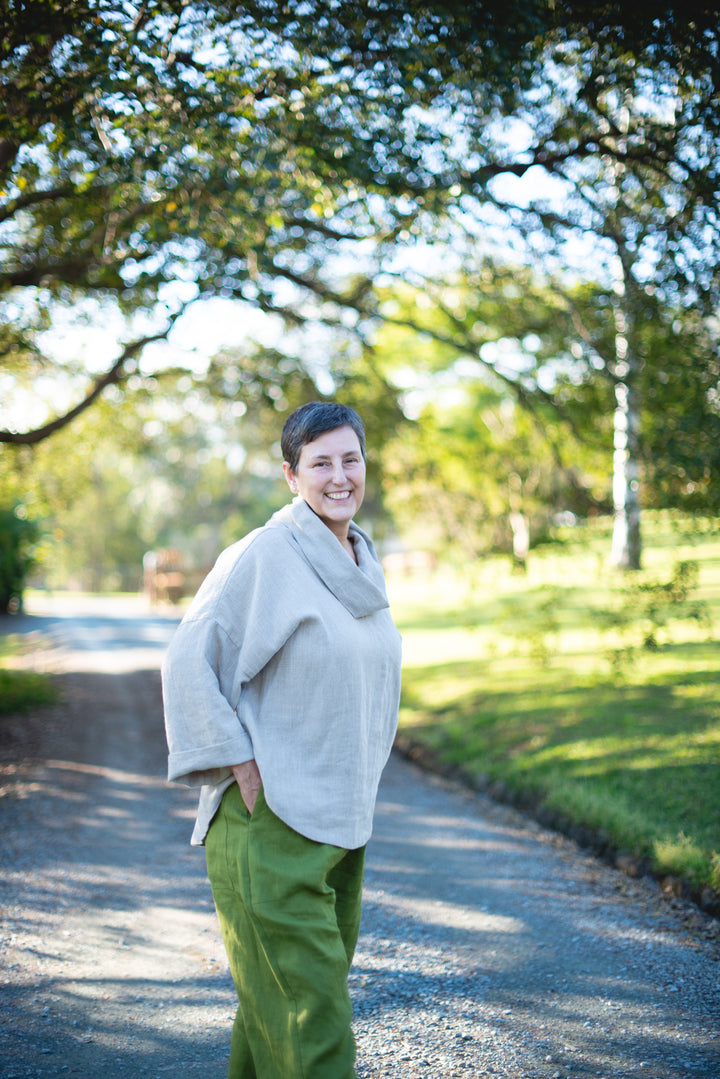 Linen Pull Over top - made to order