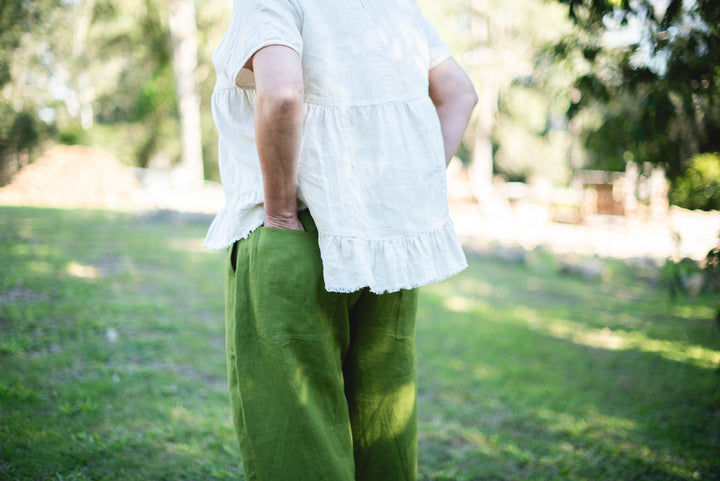 Audrey Linen Top - Made to Order