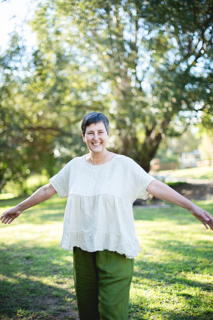 Audrey Linen Top - Made to Order