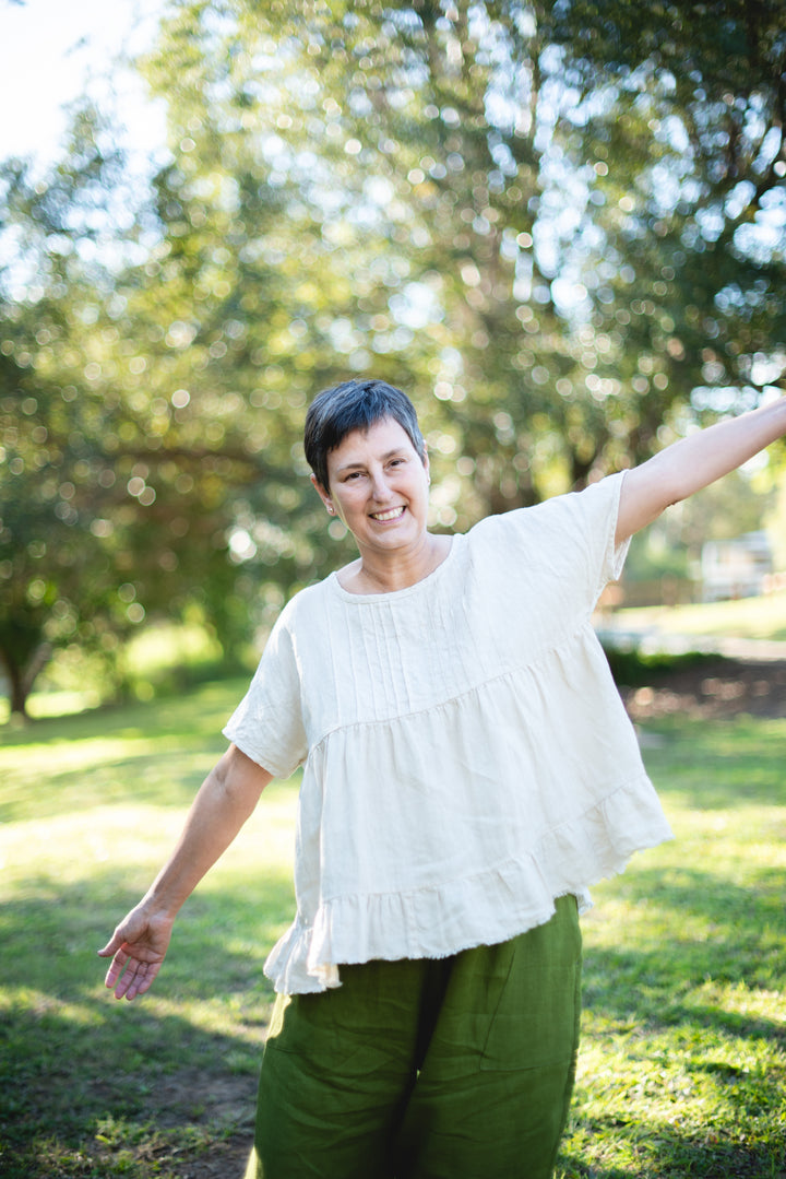 Audrey Linen Top - Made to Order