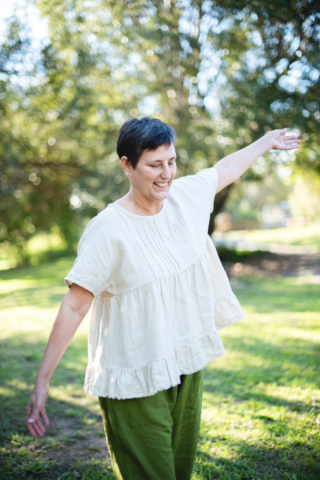 Audrey Linen Top - Made to Order