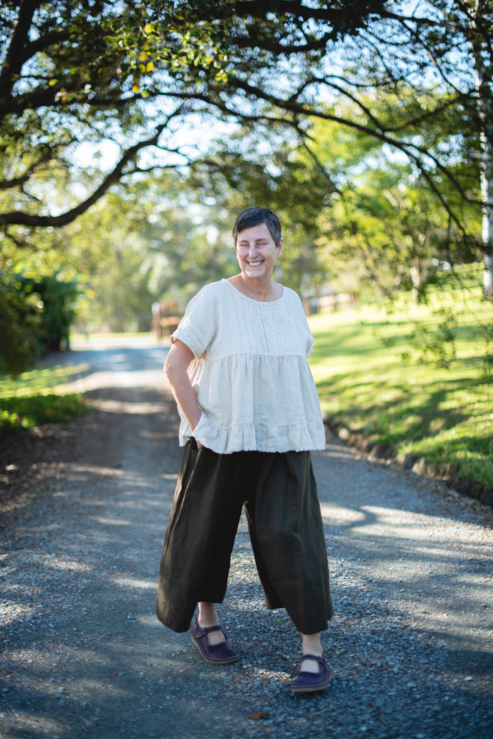 Audrey Linen Top - Made to Order