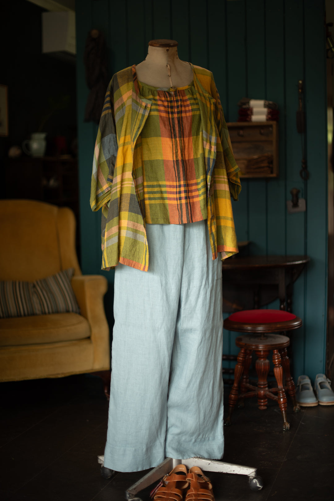 Stickler Trousers - Duck Egg Blue - with Surprise Me details