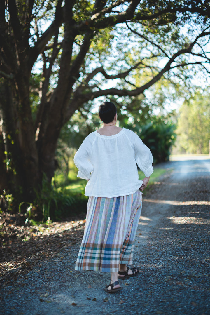 Wanderer Linen Blouse - SS 26/27 - White sheer