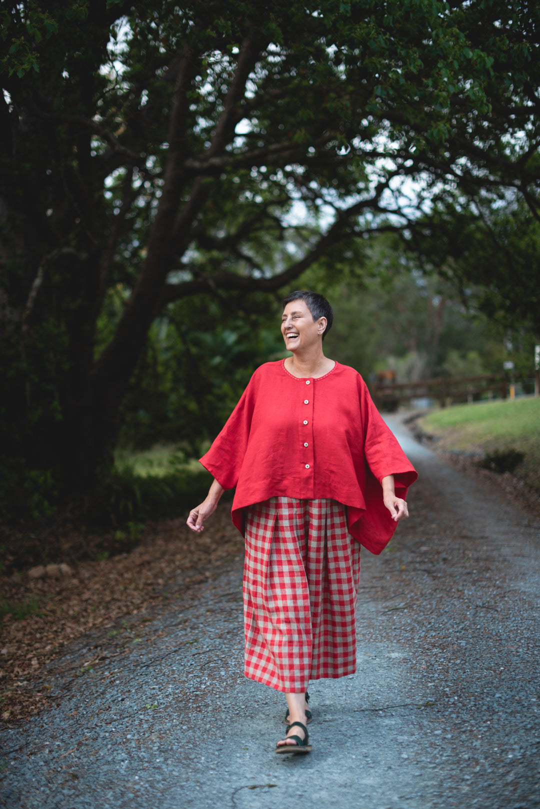 Overflow Culottes - Red Gingham - Joy Collection