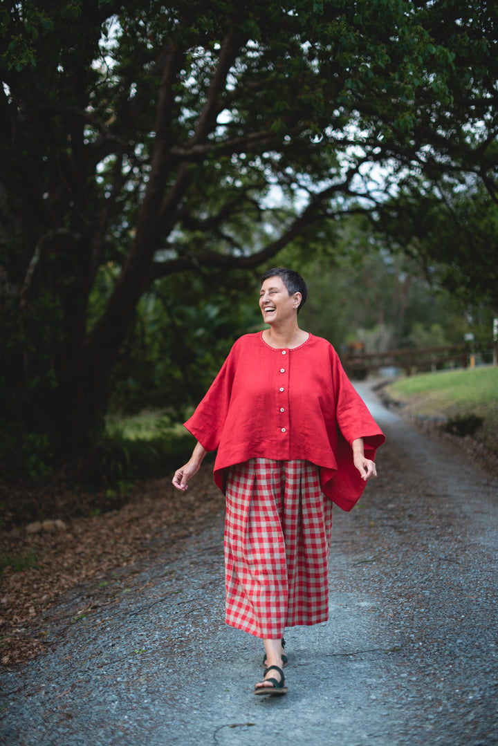 Overflow Culottes - Red Gingham - Joy Collection