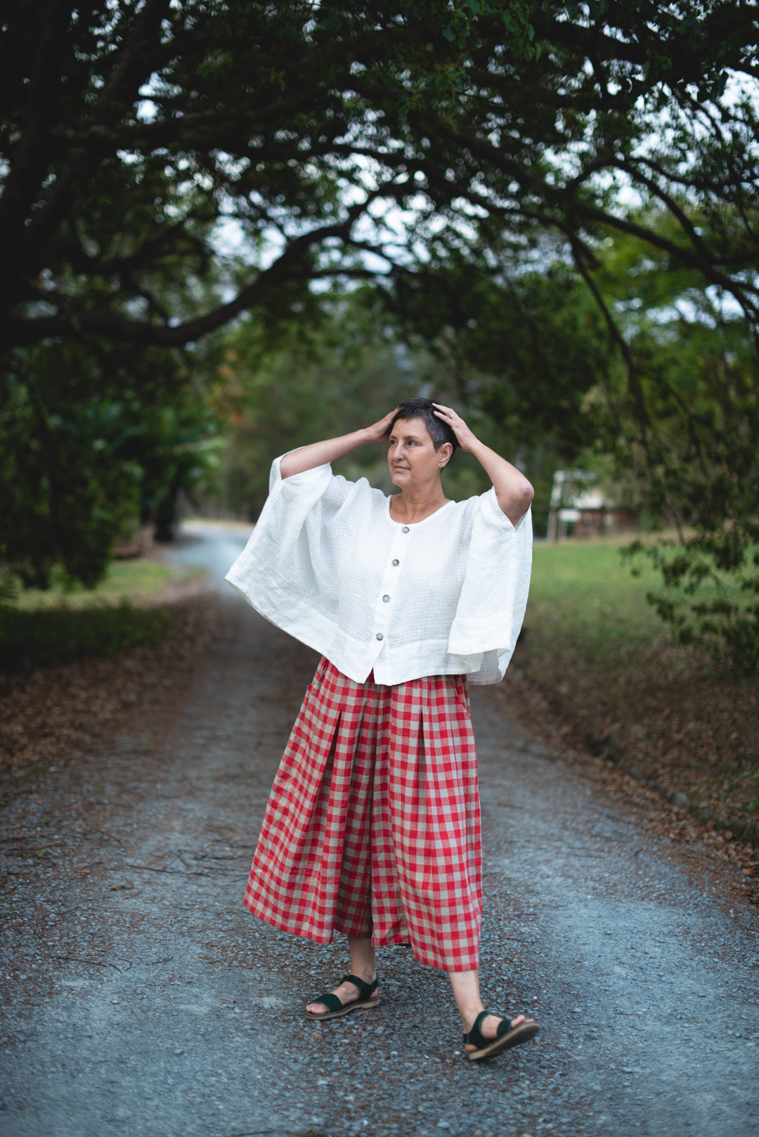 Overflow Culottes - Red Gingham - Joy Collection
