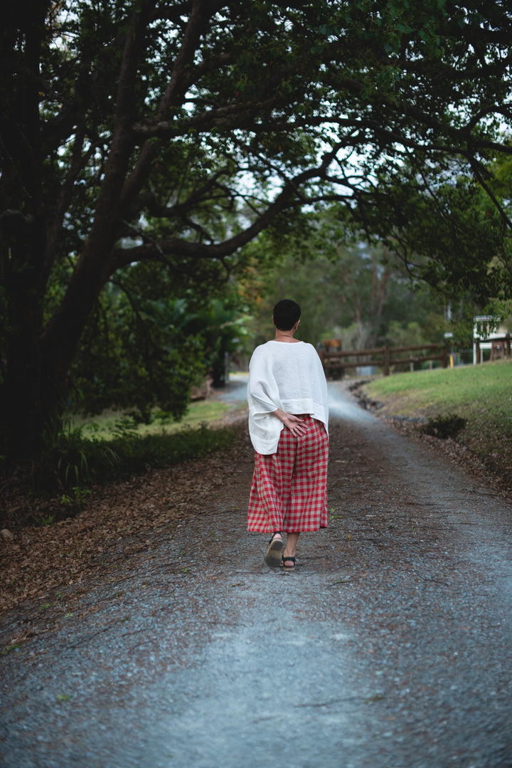 Overflow Culottes - Red Gingham - Joy Collection