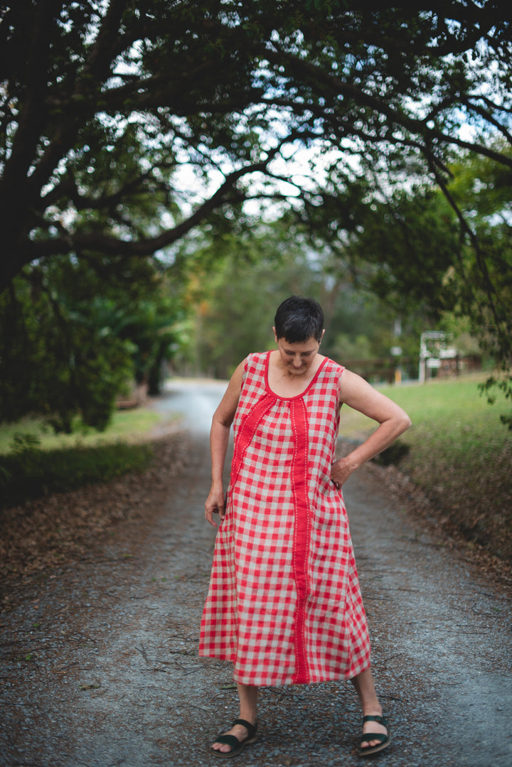 Squiggle Shift Dress - Gingham - Joy Collection