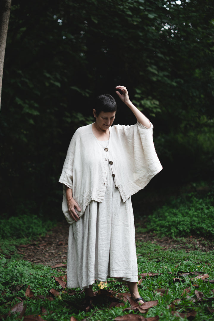 Flow linen Pop-Over top - made to order