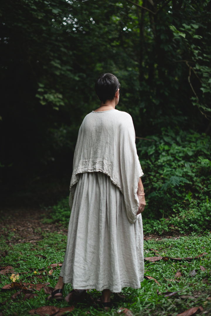 Flow linen Pop-Over top - made to order