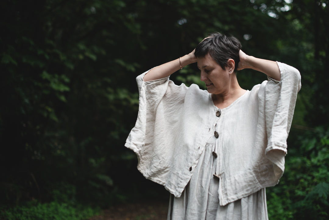 Flow linen Pop-Over top - made to order