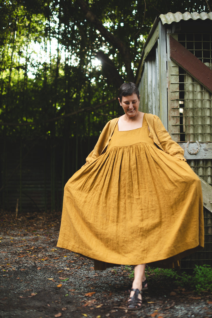 Daily Linen Pinafore Dress - made to order